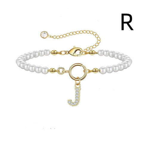 2024 New Fashion Toggle Clasp Initial Bracelet Women A-Z Letter