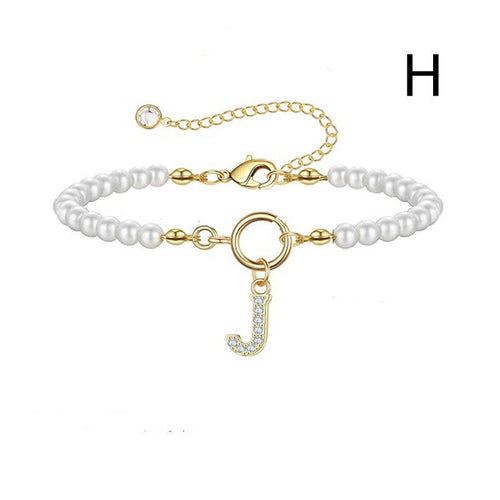2024 New Fashion Toggle Clasp Initial Bracelet Women A-Z Letter