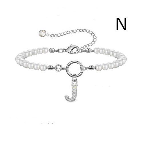 2024 New Fashion Toggle Clasp Initial Bracelet Women A-Z Letter
