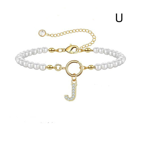 2024 New Fashion Toggle Clasp Initial Bracelet Women A-Z Letter