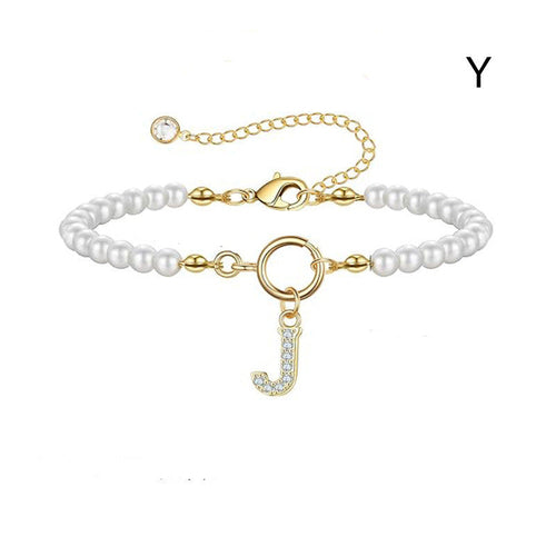 2024 New Fashion Toggle Clasp Initial Bracelet Women A-Z Letter
