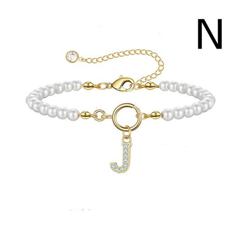 2024 New Fashion Toggle Clasp Initial Bracelet Women A-Z Letter