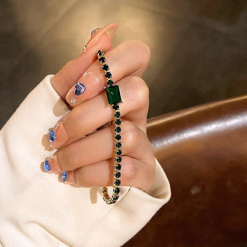 Fashion Jewelry Zircon Geometric Square Bracelet South Korea Fashion