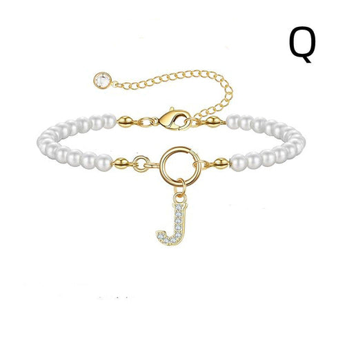 2024 New Fashion Toggle Clasp Initial Bracelet Women A-Z Letter