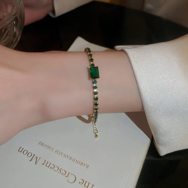Fashion Jewelry Zircon Geometric Square Bracelet South Korea Fashion