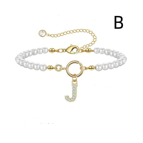 2024 New Fashion Toggle Clasp Initial Bracelet Women A-Z Letter