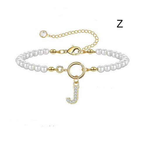2024 New Fashion Toggle Clasp Initial Bracelet Women A-Z Letter