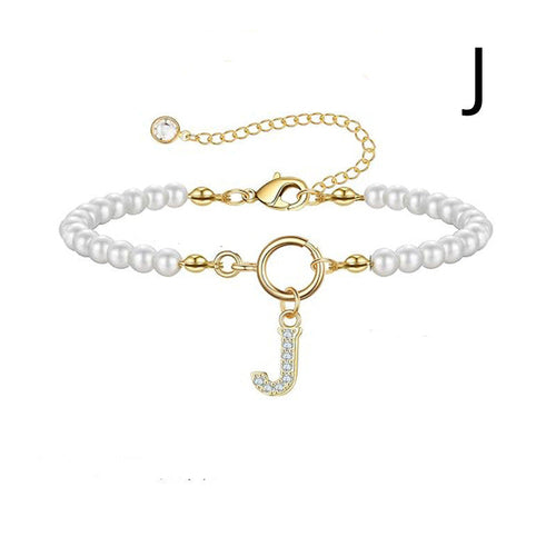 2024 New Fashion Toggle Clasp Initial Bracelet Women A-Z Letter