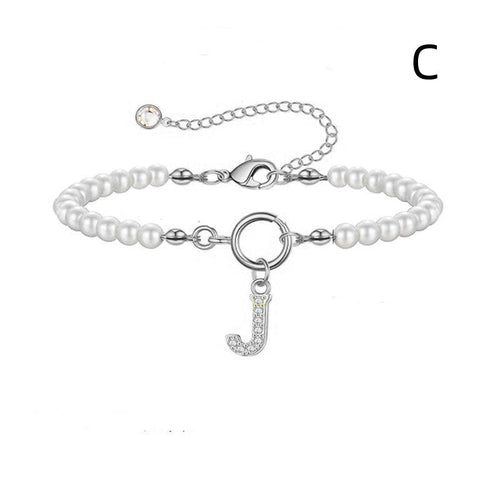 2024 New Fashion Toggle Clasp Initial Bracelet Women A-Z Letter