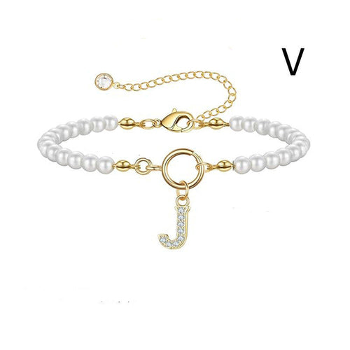 2024 New Fashion Toggle Clasp Initial Bracelet Women A-Z Letter