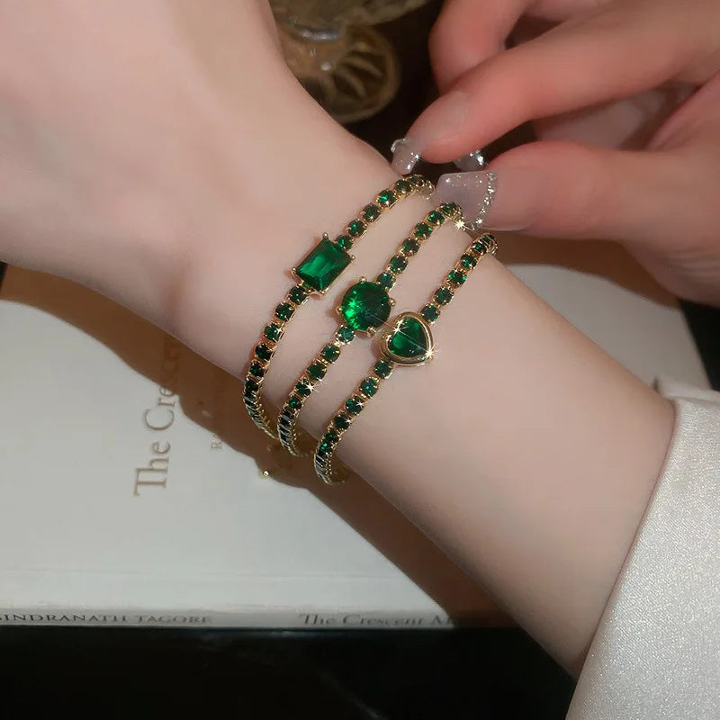 Fashion Jewelry Zircon Geometric Square Bracelet South Korea Fashion