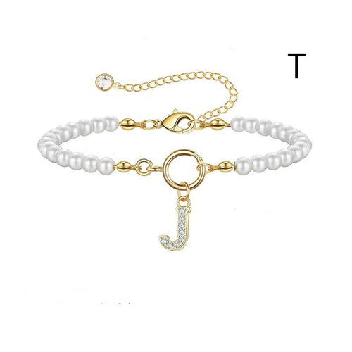 2024 New Fashion Toggle Clasp Initial Bracelet Women A-Z Letter