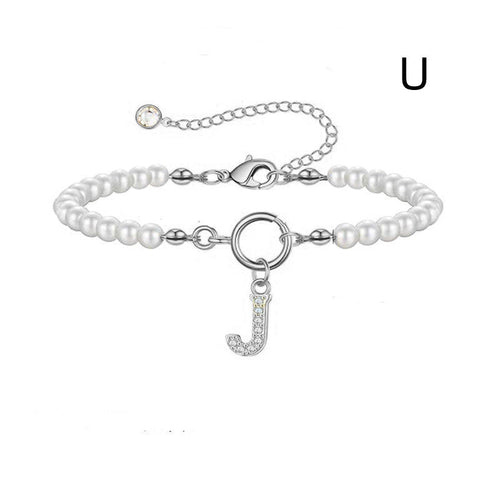 2024 New Fashion Toggle Clasp Initial Bracelet Women A-Z Letter