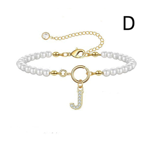 2024 New Fashion Toggle Clasp Initial Bracelet Women A-Z Letter