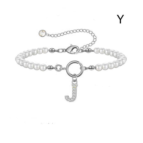 2024 New Fashion Toggle Clasp Initial Bracelet Women A-Z Letter