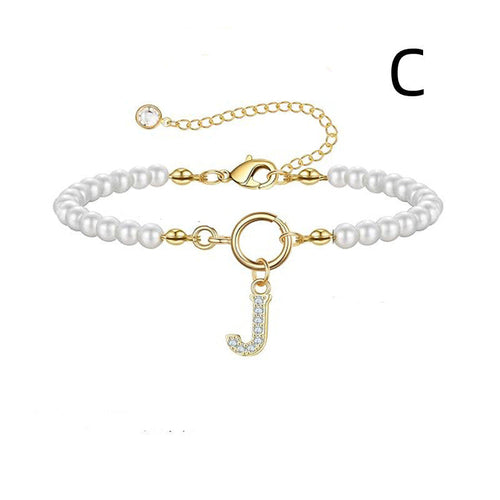 2024 New Fashion Toggle Clasp Initial Bracelet Women A-Z Letter