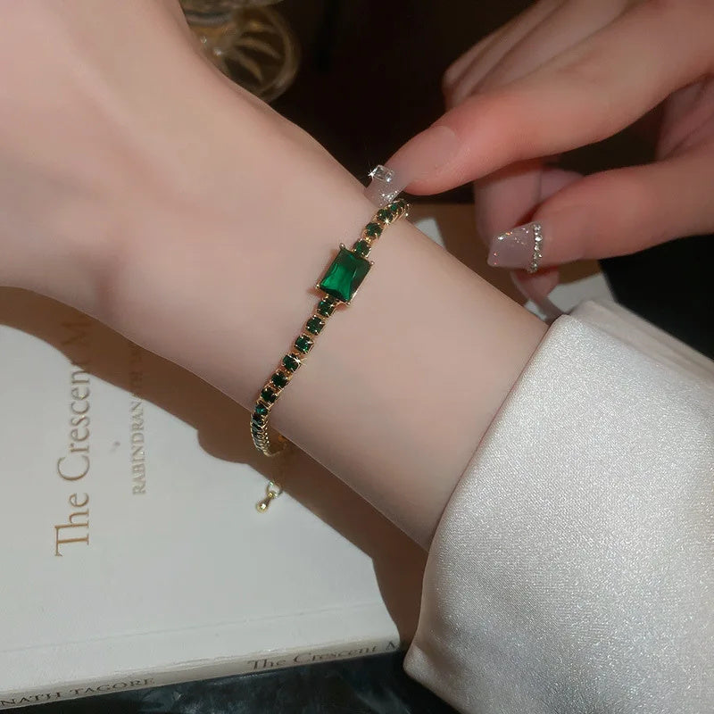Fashion Jewelry Zircon Geometric Square Bracelet South Korea Fashion